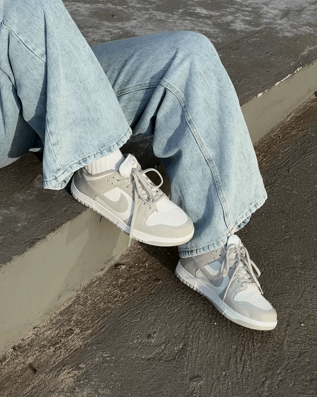 Tênis Dunk Cinza Casual